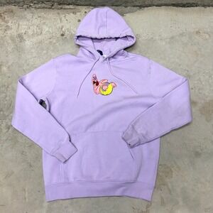 H&M Spongebob Patrick Star Hoodie Purple Cartoon Character Pullover Size M